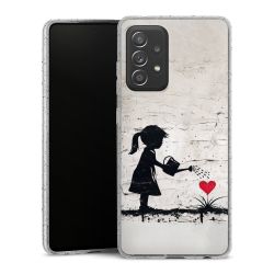 Silikon Glitter Case transparent-silber