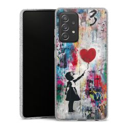 Silikon Glitter Case transparent-silber