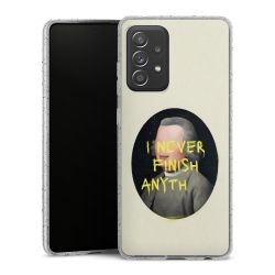 Silikon Glitter Case transparent-silber