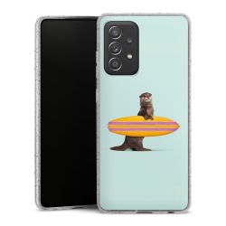 Silikon Glitter Case transparent-silber