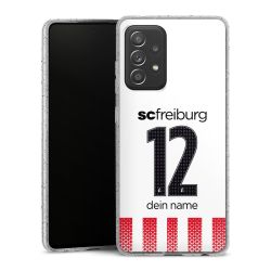 Silikon Glitter Case transparent-silber