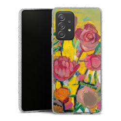 Silikon Glitter Case transparent-silber