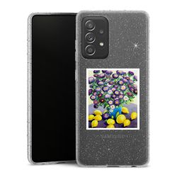 Silikon Glitter Case transparent-silber