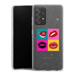 Silikon Glitter Case transparent-silber