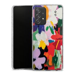 Silikon Glitter Case transparent-silber