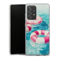 Silikon Glitter Case transparent-silber