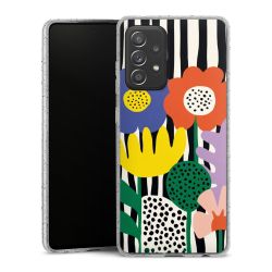 Silikon Glitter Case transparent-silber