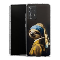 Silikon Glitter Case transparent-silber