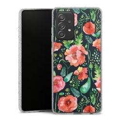 Silikon Glitter Case transparent-silber