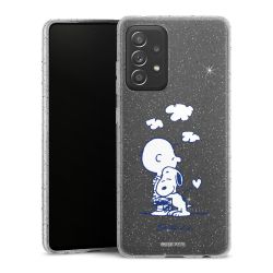 Silikon Glitter Case transparent-silber