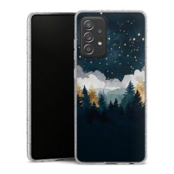 Silikon Glitter Case transparent-silber