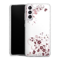 Silicone Glitter Case silver glitter