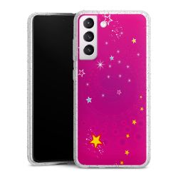 Silicone Glitter Case silver glitter