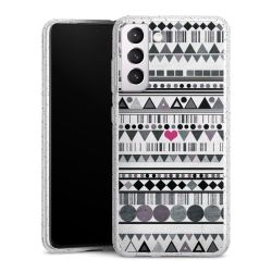 Silicone Glitter Case silver glitter