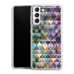 Silicone Glitter Case silver glitter