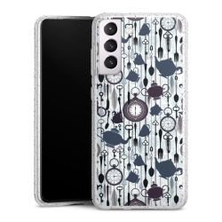 Silicone Glitter Case silver glitter