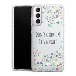 Silicone Glitter Case silver glitter