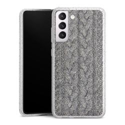 Silikon Glitter Case transparent-silber