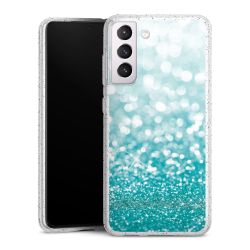 Silicone Glitter Case silver glitter