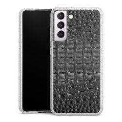 Silicone Glitter Case silver glitter