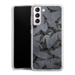 Silicone Glitter Case silver glitter