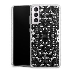 Silicone Glitter Case silver glitter