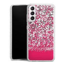 Silicone Glitter Case silver glitter