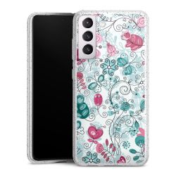 Silicone Glitter Case silver glitter