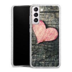 Silikon Glitter Case transparent-silber