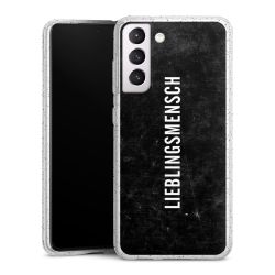 Silikon Glitter Case transparent-silber