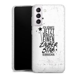 Silikon Glitter Case transparent-silber