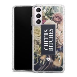 Silikon Glitter Case transparent-silber