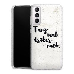 Silikon Glitter Case transparent-silber