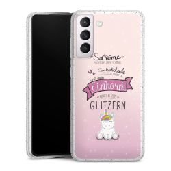 Silikon Glitter Case transparent-silber