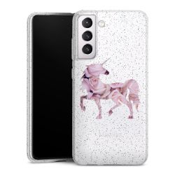 Silicone Glitter Case silver glitter