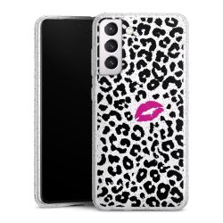 Silicone Glitter Case silver glitter