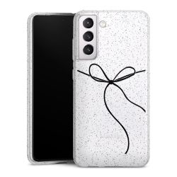 Silicone Glitter Case silver glitter