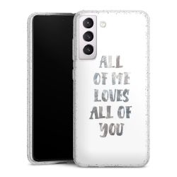 Silicone Glitter Case silver glitter