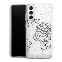 Silicone Glitter Case silver glitter