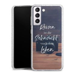 Silikon Glitter Case transparent-silber