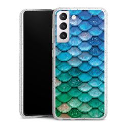 Silicone Glitter Case silver glitter