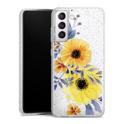 Silicone Glitter Case silver glitter