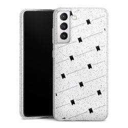 Silicone Glitter Case silver glitter