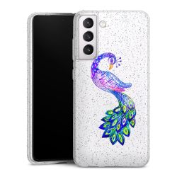 Silikon Glitter Case transparent-silber