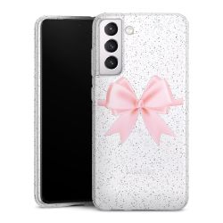 Silikon Glitter Case transparent-silber