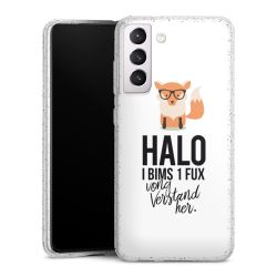 Silikon Glitter Case transparent-silber