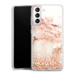 Silicone Glitter Case silver glitter