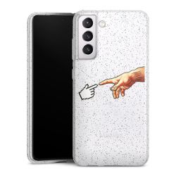 Silicone Glitter Case silver glitter