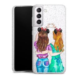 Silicone Glitter Case silver glitter