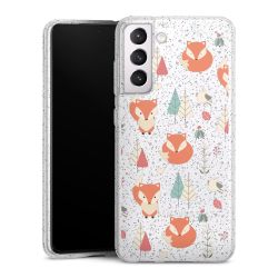 Silicone Glitter Case silver glitter